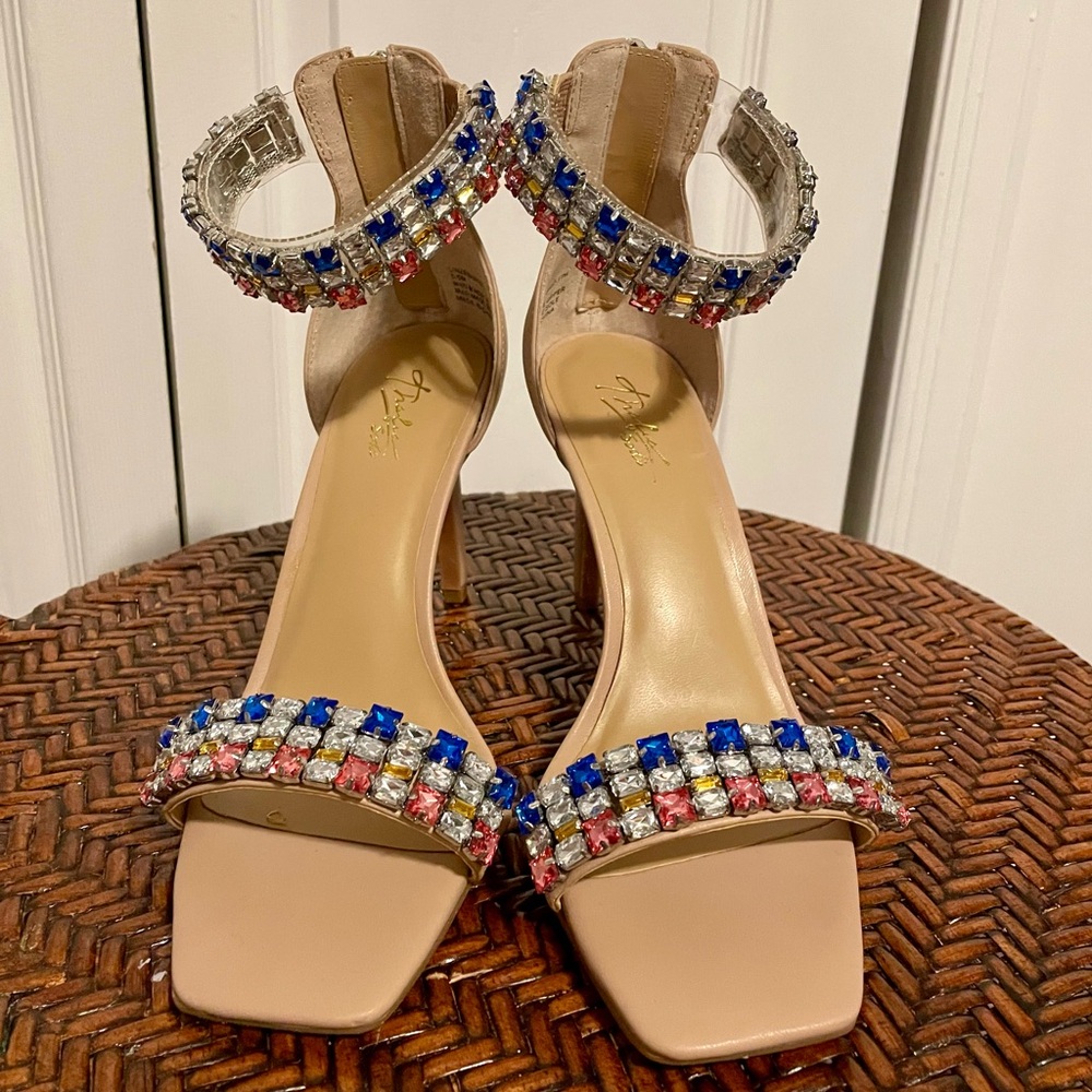 THALIA SODI rhinestone sandals with heel